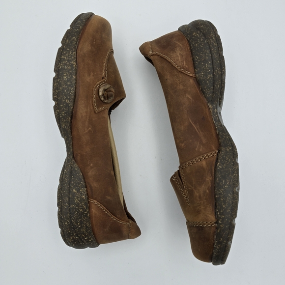 6N - NARROW - Clarks Roseville Sky Women's Slip-Ons, Mahogany Leather, Like New! - Picture 15 of 16